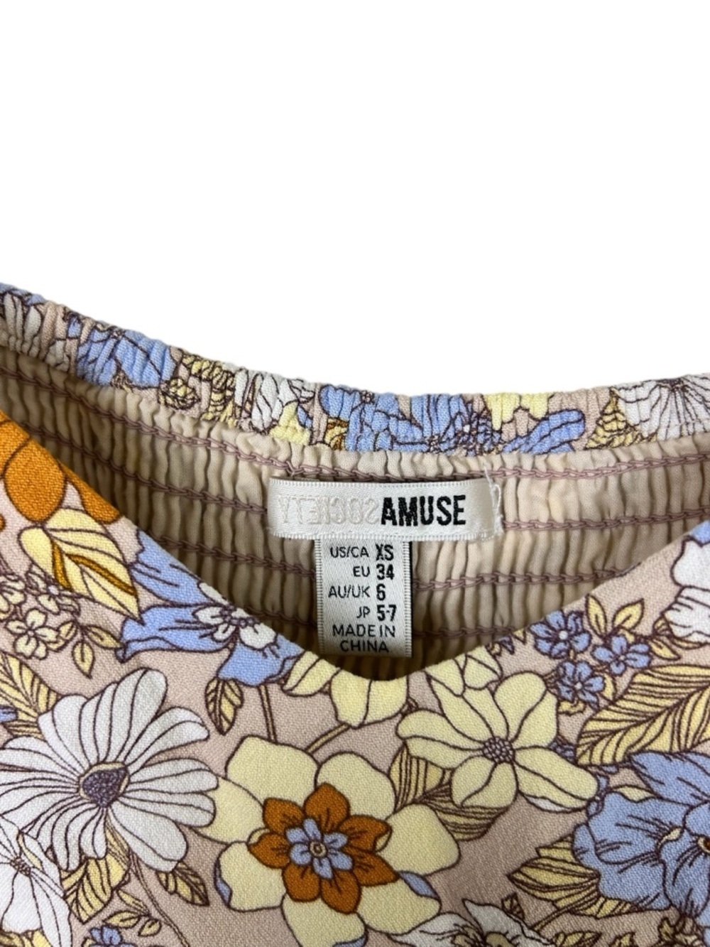 Amuse Society Floral Wide Leg Jumpsuit XS Boho Summer Vacation Outfit - Picture 5 of 8